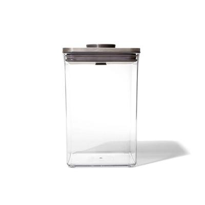 Pote Hermético Quadrado Steel Pop 4,2 Litros Oxo