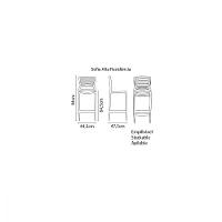 Banqueta Marrom Em Polipropileno e Fibra De Vidro Tramontina - 2