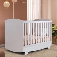 Berço Americano Cris Retrô 3 Em 1 Branco Brilho Com Colchão Baby Physical - Móveis Peroba - 2