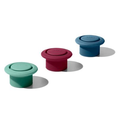 3 Tampas Para Vinho De Silicone Oxo