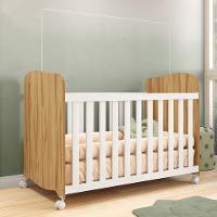 Berço Americano Uli Branco Brilho/amêndoa Com Colchão Baby Physical - Móveis Peroba - 2