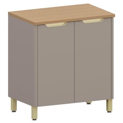 Balcão De Cozinha Com Tampo 80cm 2 Portas Marina Cinammon L01 - Mpozenato