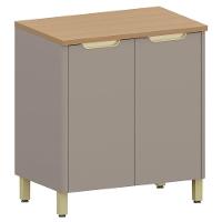 Balcão De Cozinha Com Tampo 80cm 2 Portas Marina Cinammon L01 - Mpozenato - 1