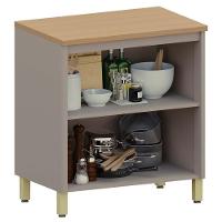 Balcão De Cozinha Com Tampo 80cm 2 Portas Marina Cinammon L01 - Mpozenato - 5