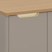 Balcão De Cozinha Com Tampo 80cm 2 Portas Marina Cinammon L01 - Mpozenato - 7