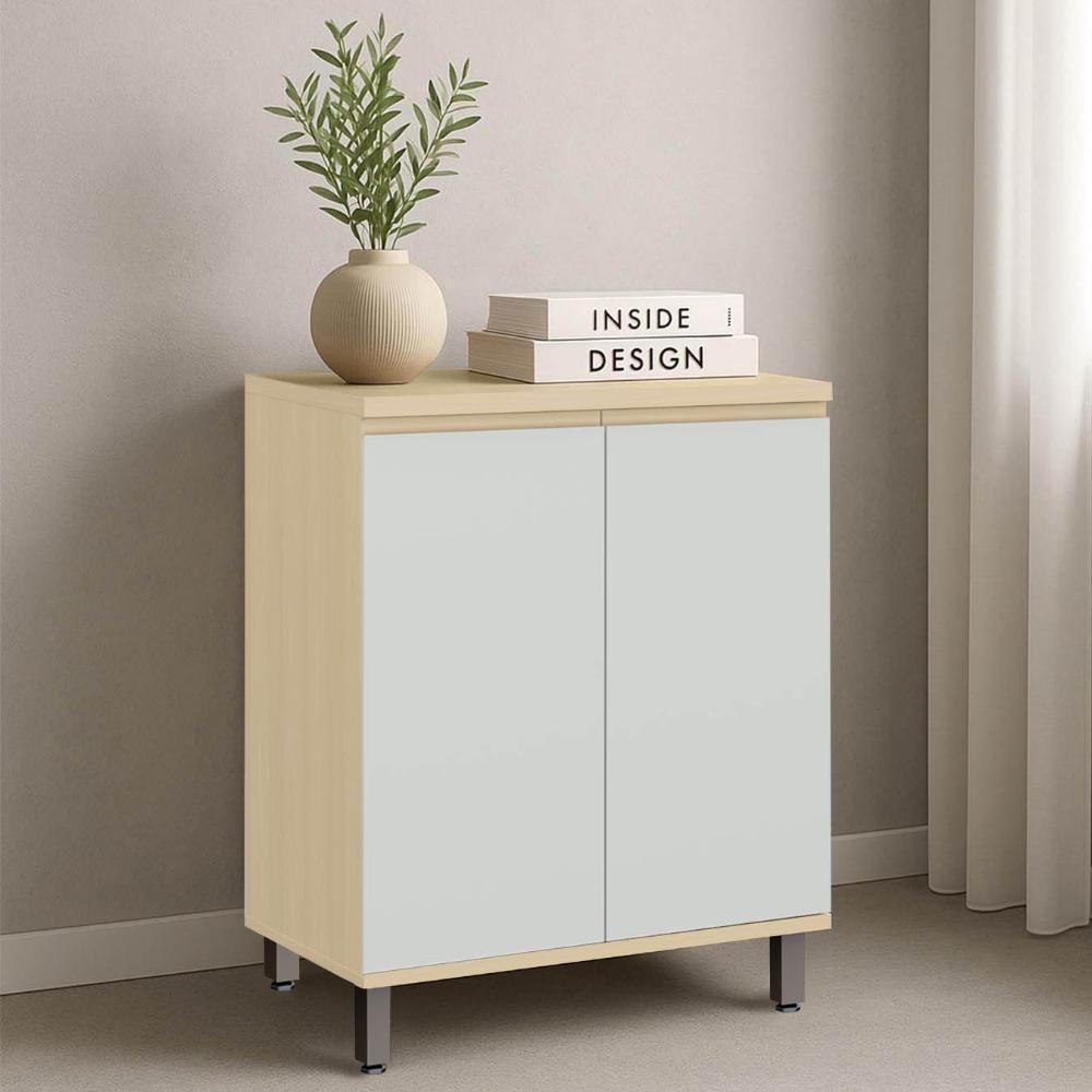 Balcão De Cozinha Tampo 60cm 2 Portas Pierre Carvalho/cinza L01 - Mpozenato - 2