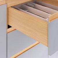 Balcão De Cozinha Com Tampo 120cm Pierre Carvalho/cinza L01 - Mpozenato - 7