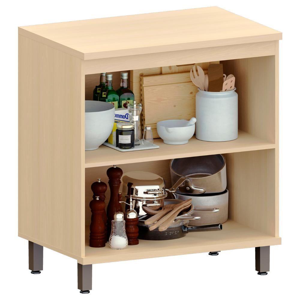 Balcão De Cozinha Tampo 80cm 2 Portas Pierre Carvalho L01 - Mpozenato - 5