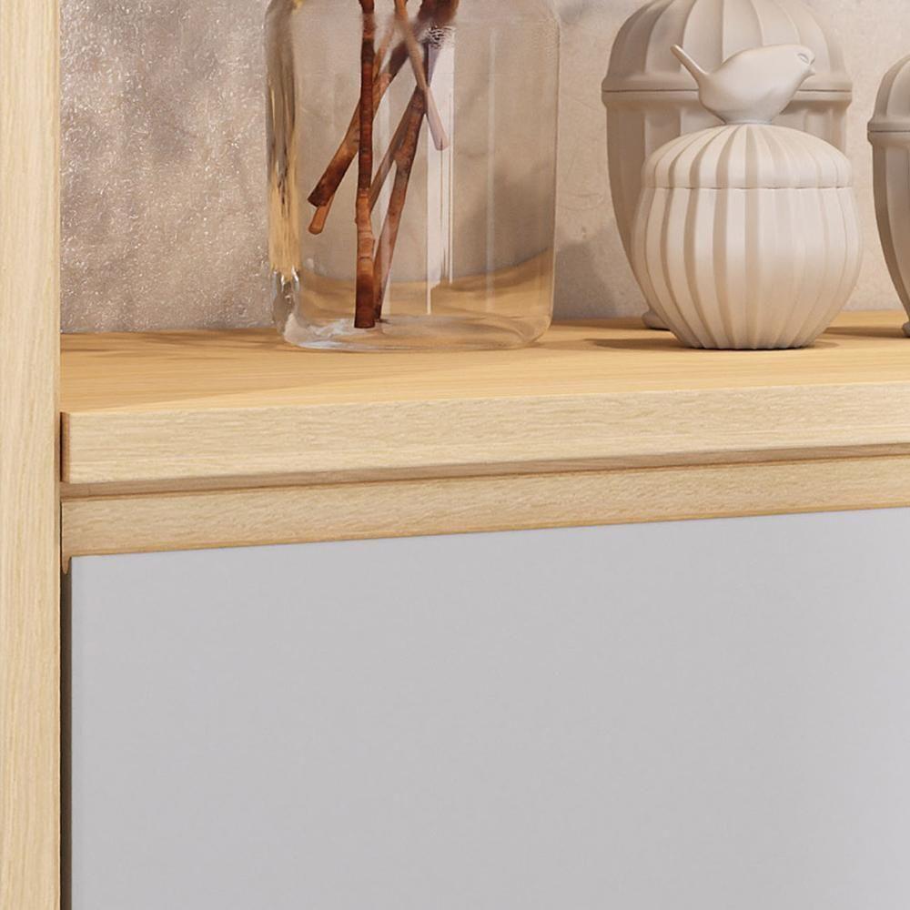 Balcão De Cozinha Tampo E Ilha 164cm Pierre Carvalho/cinza L01 - Mpozenato - 10