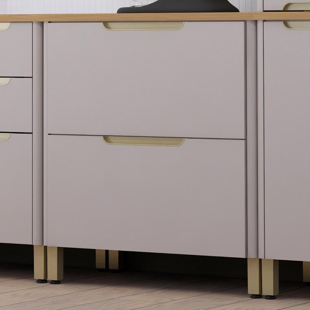 Balcão De Cozinha Com Tampo 80cm 1 Porta Marina Cinammon L01 - Mpozenato - 7