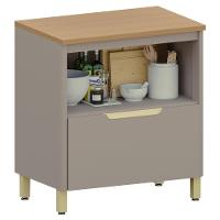 Balcão De Cozinha Com Tampo 80cm 1 Porta Marina Cinammon L01 - Mpozenato - 6