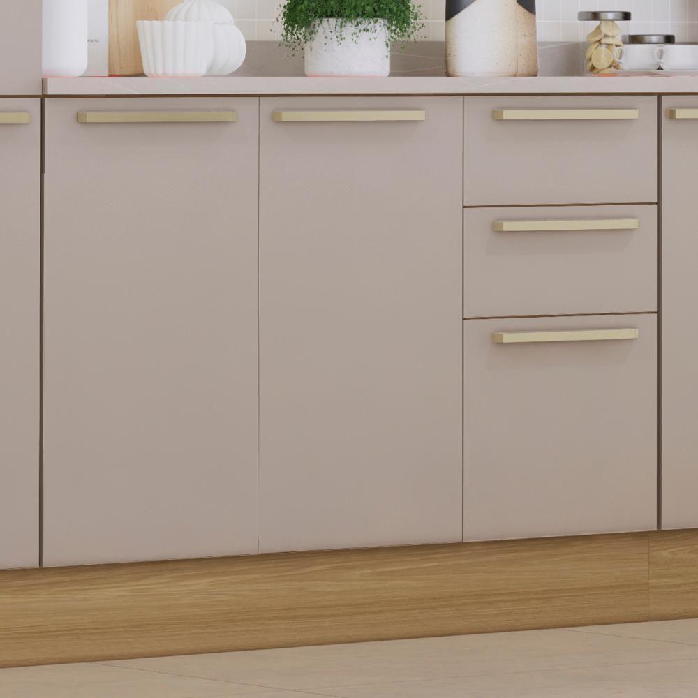 Balcão De Cozinha Com Tampo 120cm Mirella Freijó/cinammon L01 - Mpozenato - 2