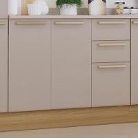 Balcão De Cozinha Com Tampo 120cm Mirella Freijó/cinammon L01 - Mpozenato - 2