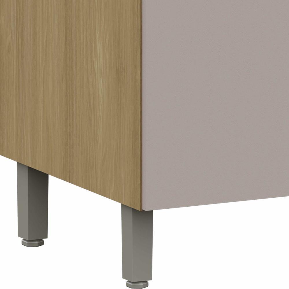 Balcão De Cozinha Com Tampo 60cm 2 Portas Freijó/cinammon L01 - Mpozenato - 3