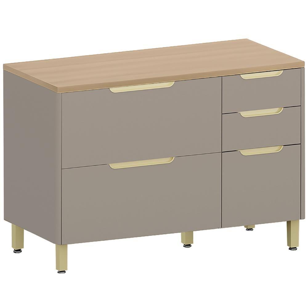 Balcão De Cozinha Com Tampo 120cm Marina Cinammon/freijó L01 - Mpozenato - 1