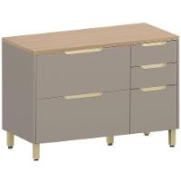 Balcão De Cozinha Com Tampo 120cm Marina Cinammon/freijó L01 - Mpozenato - 1