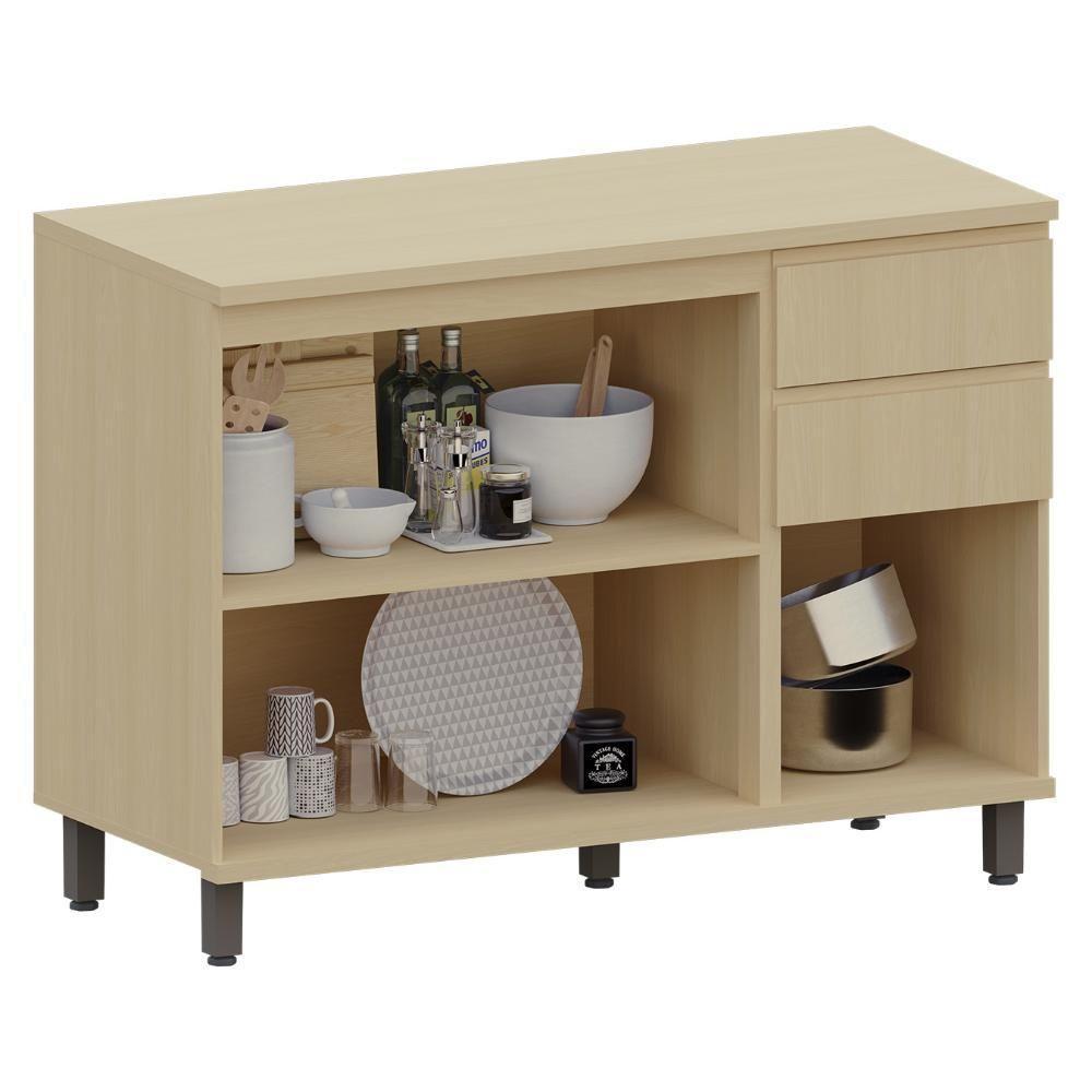 Balcão De Cozinha Com Tampo 120cm Pierre Carvalho L01 - Mpozenato - 5