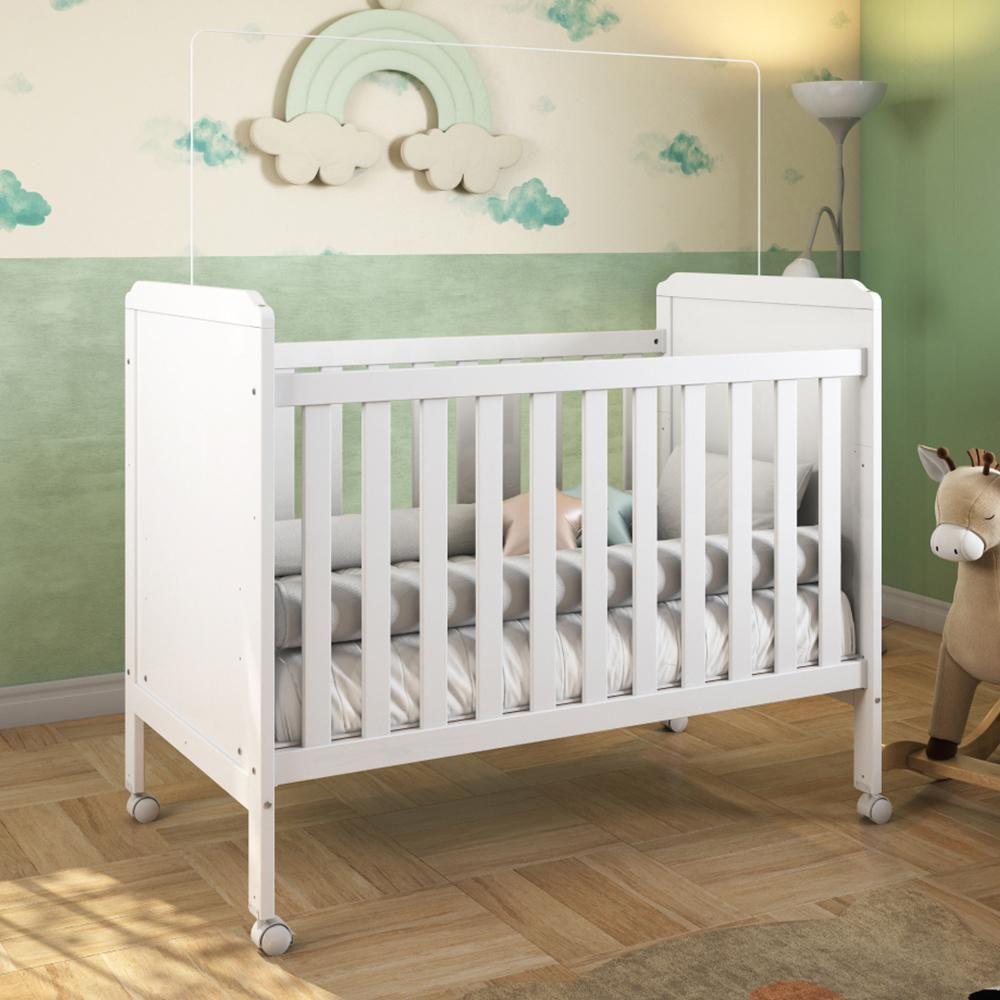 Berço Americano Cloe 2 Em 1 Branco Brilho Com Colchão Supreme - Móveis Peroba - 2