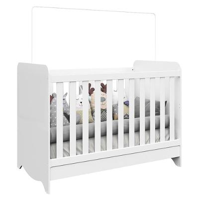 Berço Americano Ben 3 Em 1 Branco Brilho - Móveis Peroba