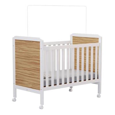 Berço Americano Cloe 2 Em 1 Branco Brilho/amêndoa - Móveis Peroba