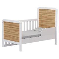 Berço Americano Cloe 2 Em 1 Branco Brilho/amêndoa - Móveis Peroba - 3