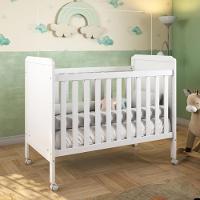 Berço Americano Cloe 2 Em 1 Branco Brilho Com Colchão Baby Physical - Móveis Peroba - 2