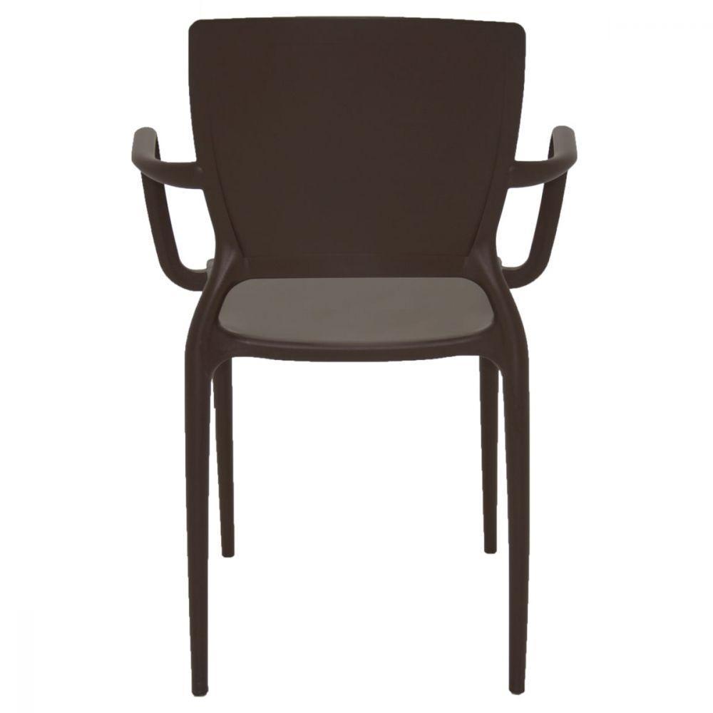 Cadeira Tramontina Encosto Fechado Polipropileno Marrom - 8