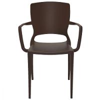 Cadeira Tramontina Encosto Fechado Polipropileno Marrom - 6