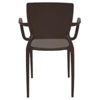 Cadeira Tramontina Encosto Fechado Polipropileno Marrom - 8