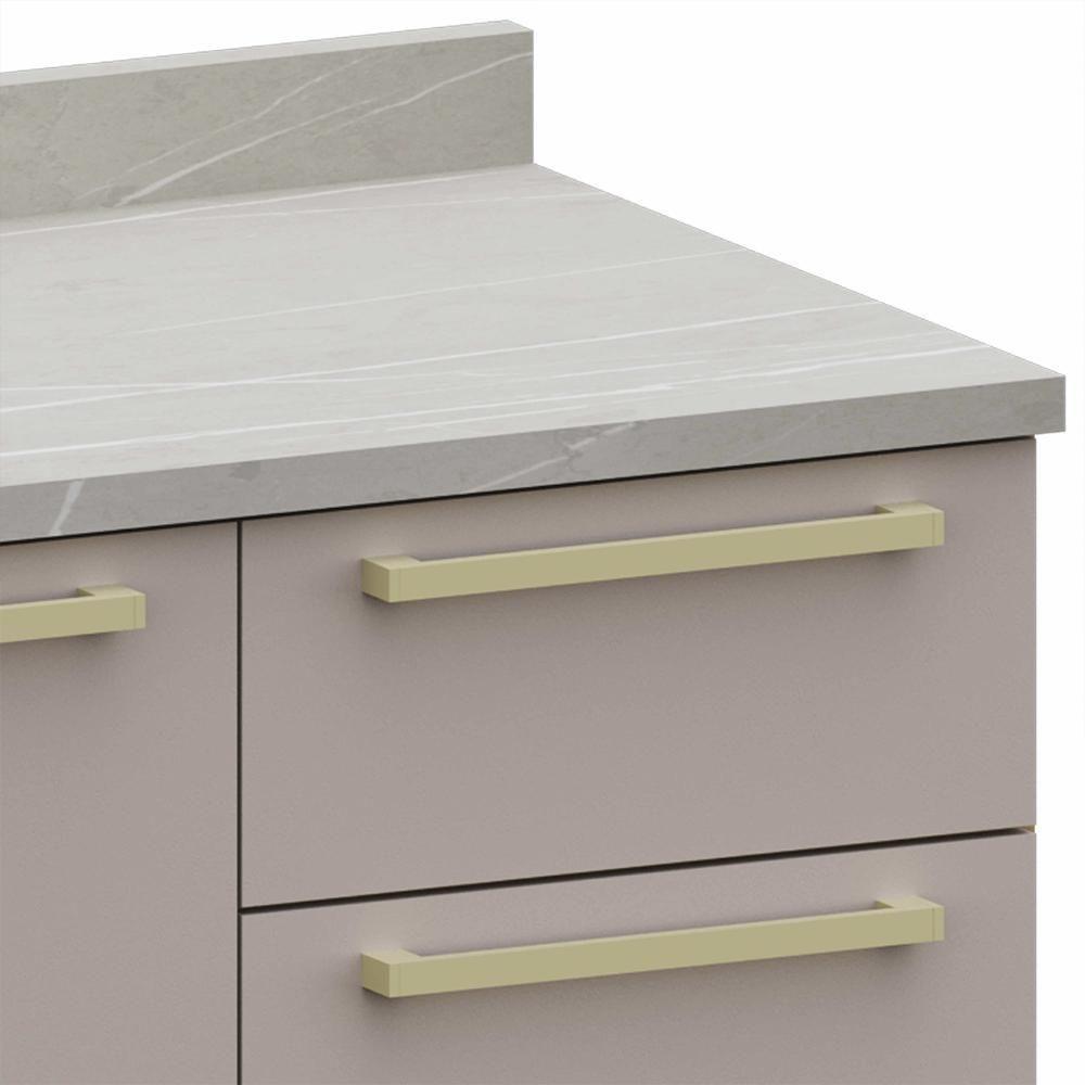 Balcão De Cozinha Com Tampo 80cm 2 Portas Freijó/cinammon L01 - Mpozenato - 6