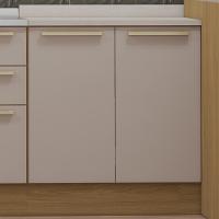 Balcão De Cozinha Com Tampo 80cm 2 Portas Freijó/cinammon L01 - Mpozenato - 2