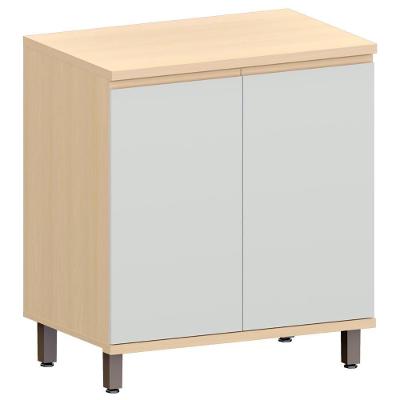 Balcão De Cozinha Tampo 80cm 2 Portas Pierre Carvalho/cinza L01 - Mpozenato