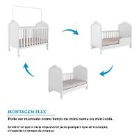 Berço Americano Elô 3 Em 1 Branco Brilho Com Colchão Baby Physical - Móveis Peroba