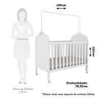 Berço Americano Elô 3 Em 1 Branco Brilho Com Colchão Baby Physical - Móveis Peroba - 5