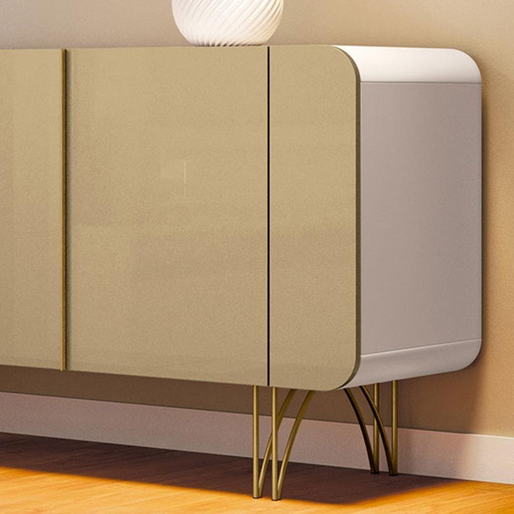 Balcão Aparador Buffet Com 4 Portas Piacente Off/champanhe H01 - Mpozenato - 7