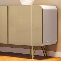 Balcão Aparador Buffet Com 4 Portas Piacente Off/champanhe H01 - Mpozenato - 7