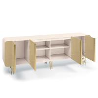 Balcão Buffet Piacente Com Cristaleira Alvora Off/champanhe H01 - Mpozenato - 7