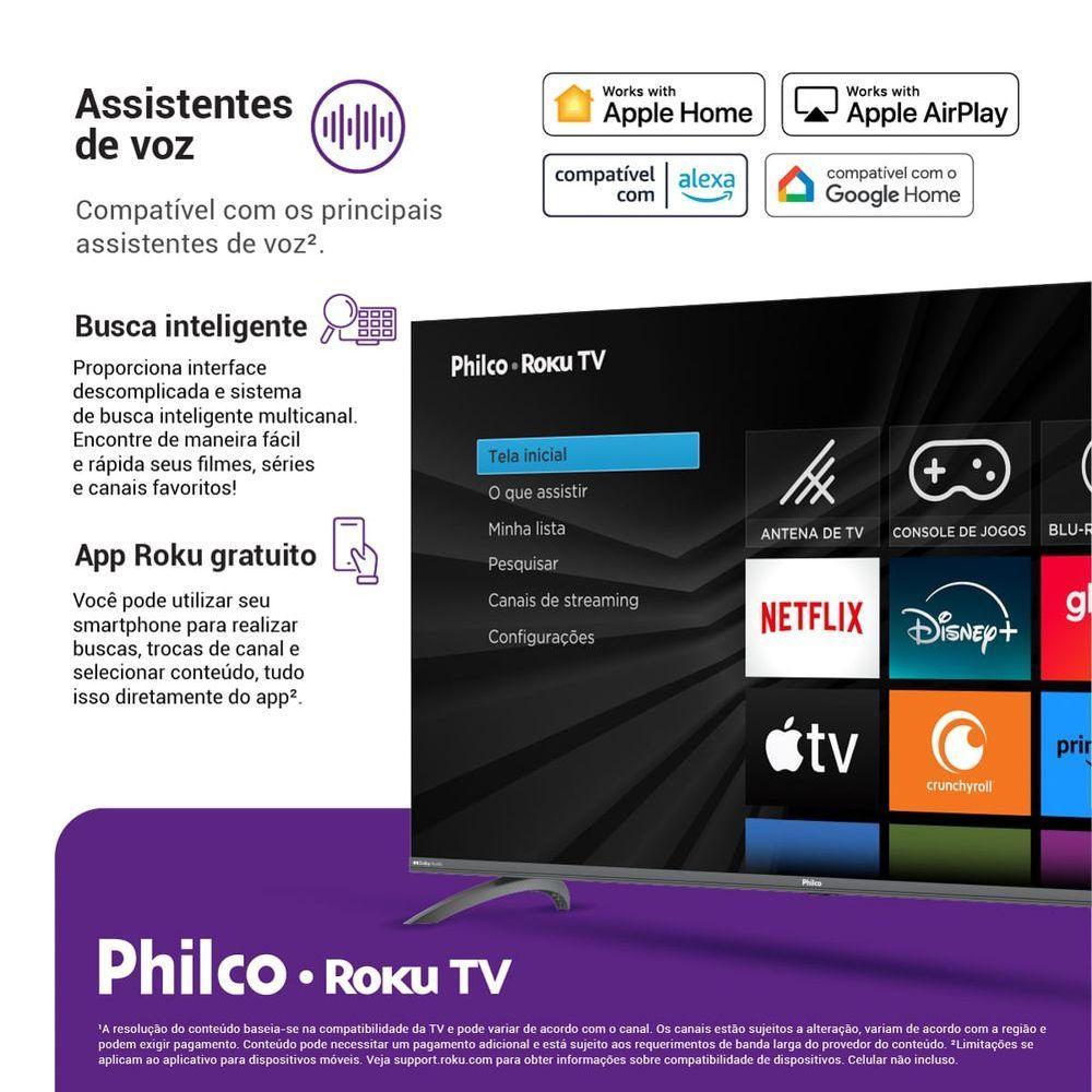 Smart TV 55” Philco LED Roku TV Dolby Áudio PTV55G3ERSGB - 2