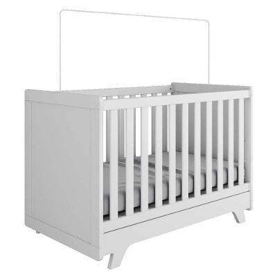 Berço Americano Retrô 2 Em 1 Branco Brilho - Móveis Peroba