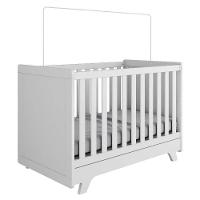 Berço Americano Retrô 2 Em 1 Branco Brilho - Móveis Peroba - 1