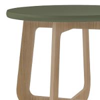 Mesa Centro Redonda 65cm Para Sala Mdf Rexxar Menta/carvalho A09 - Mpozenato - 5