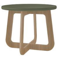 Mesa Centro Redonda 65cm Para Sala Mdf Rexxar Menta/carvalho A09 - Mpozenato - 6