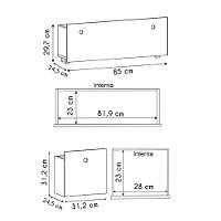 Estante Casinha Infantil Organizadora Com Nichos 2 Gavetas Daisy Branco - Lumil Móveis - 5