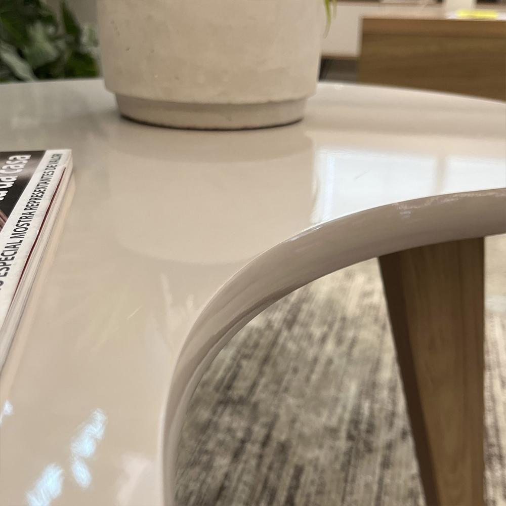 Mesa De Centro Orgânica 90cm Para Sala Cassia Off White A09 - Mpozenato - 7