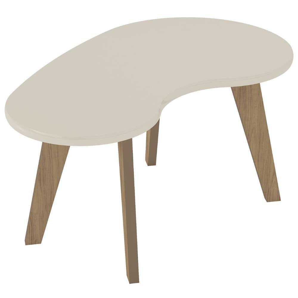 Mesa De Centro Orgânica 90cm Para Sala Cassia Off White A09 - Mpozenato - 10