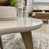 Mesa De Centro Orgânica 90cm Para Sala Cassia Off White A09 - Mpozenato - 6