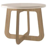 Mesa Centro Redonda 65cm Para Sala Mdf Rexxar Off/carvalho A09 - Mpozenato - 6