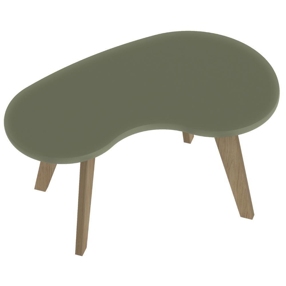 Mesa De Centro Orgânica 90cm Para Sala Cassia Menta A09 - Mpozenato - 8
