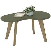 Mesa De Centro Orgânica 90cm Para Sala Cassia Menta A09 - Mpozenato - 2
