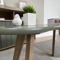 Mesa De Centro Orgânica 90cm Para Sala Cassia Menta A09 - Mpozenato - 6